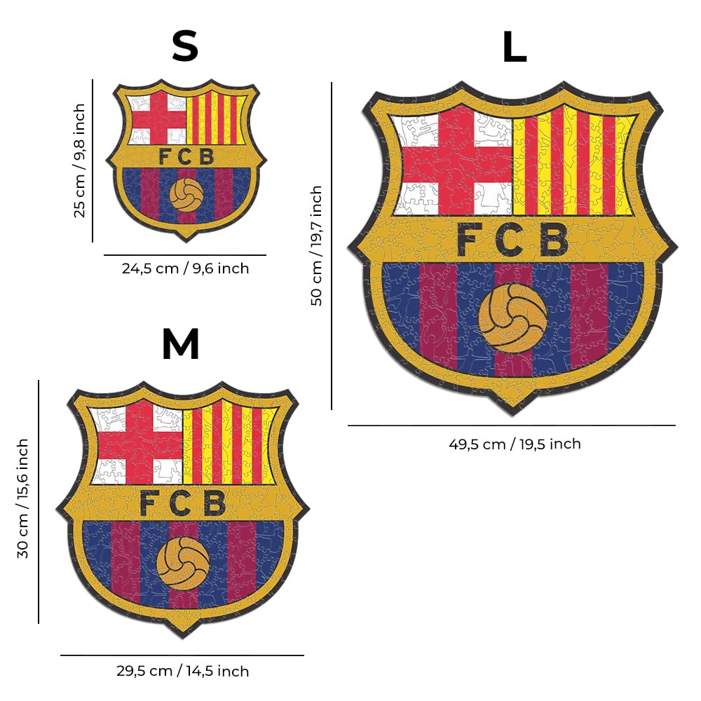 Puzzle de Madera FC Barcelona – Construye el Escudo Culé Pieza a Pieza