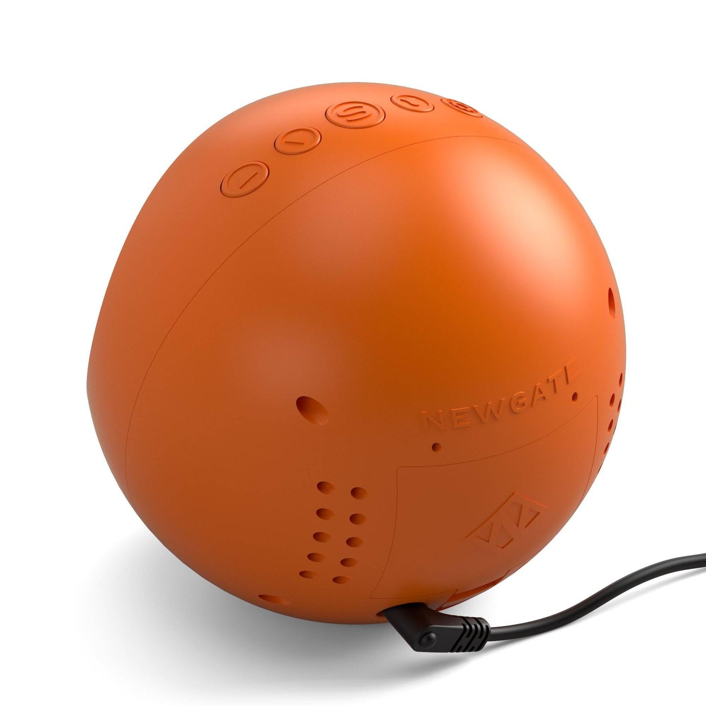 Reloj Despertador Esférico Retro – Futuro Vintage en Naranja