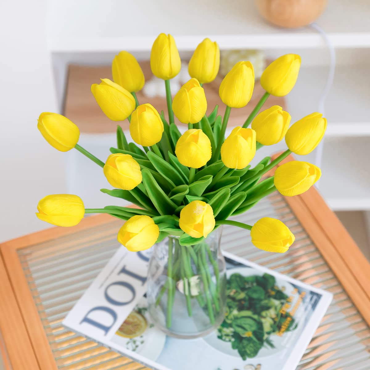 Tulipanes realistas – Ramo artificial con toque natural