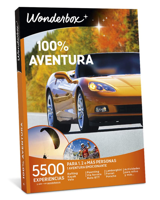 WONDERBOX - Caja Regalo 100% Aventura - Vive Experiencias Únicas Y Utiliza Medios De Transporte Únicos. Increíble Ideas Regalo Mujer, Ideas Regalo Hombre, Regalos Navidad