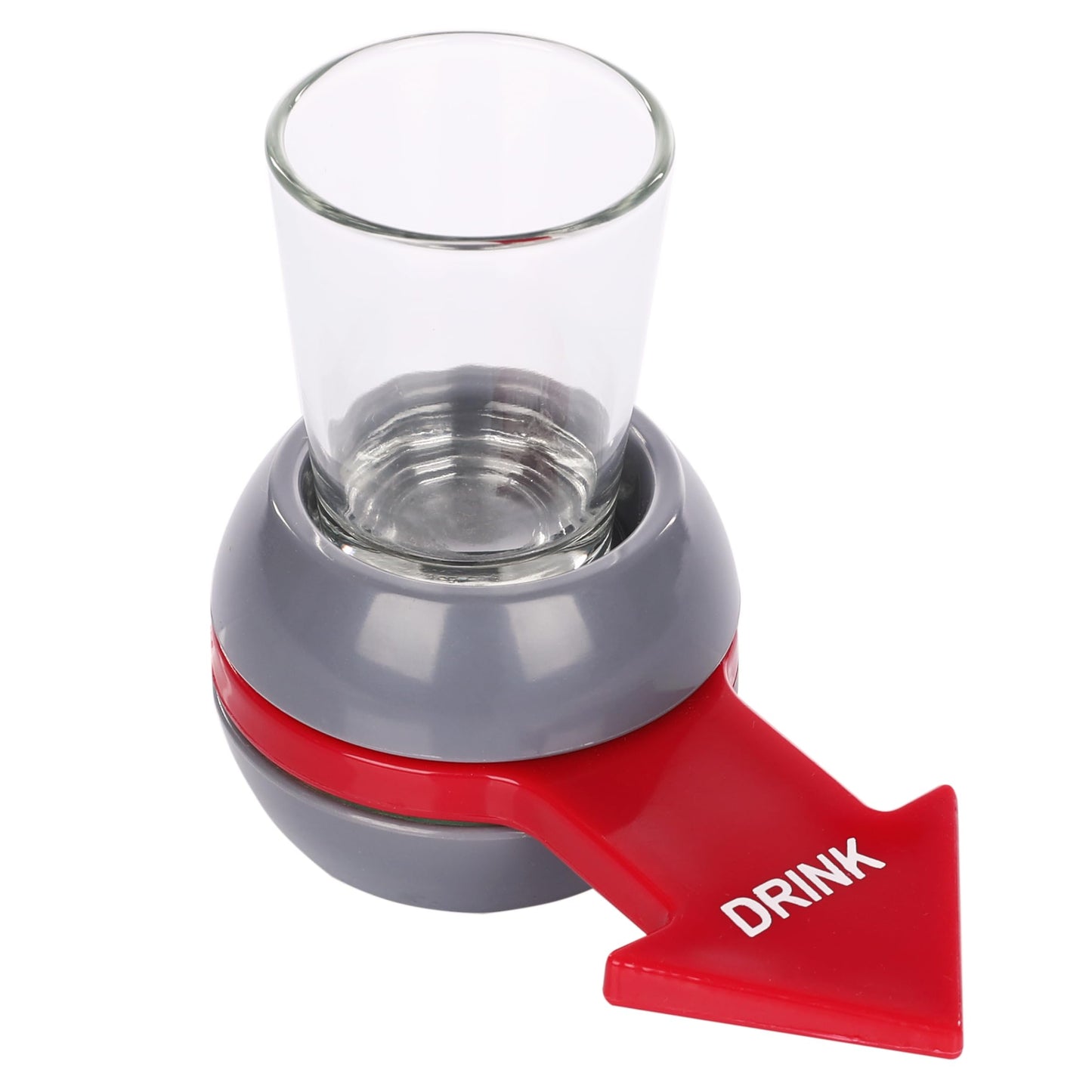 FunX Shot Spinner - Divertido giro de botellas con vaso de chupito y flecha – Juego de beber, juego de beber para fiestas, JGA y reuniones acogedoras – 2 cl de capacidad