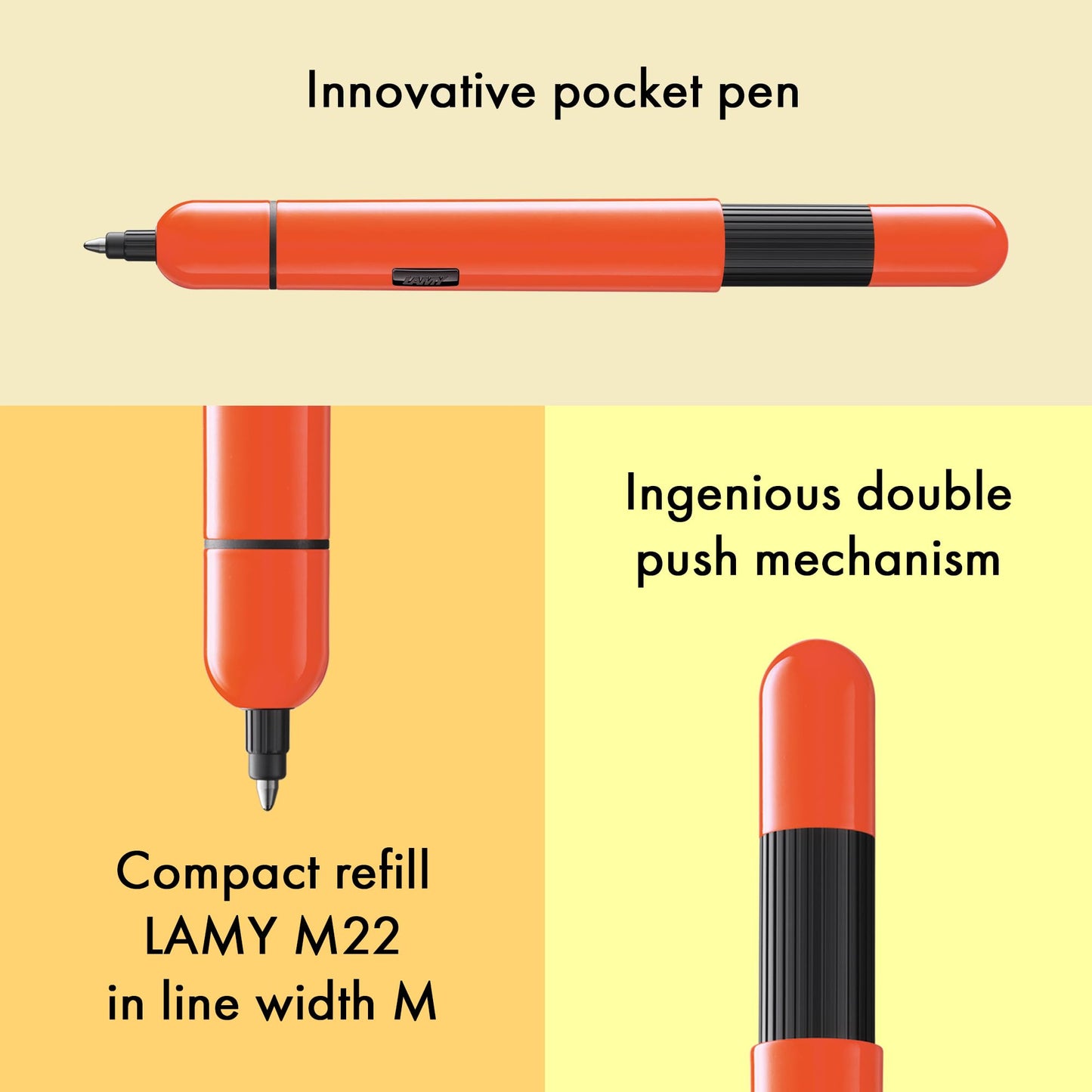 Lamy Pico – Bolígrafo retráctil en naranja láser
