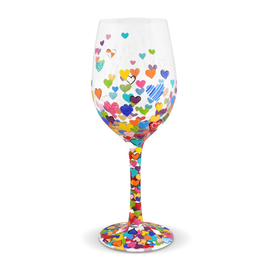 Copa con corazones Lolita – Diseño romántico multicolor