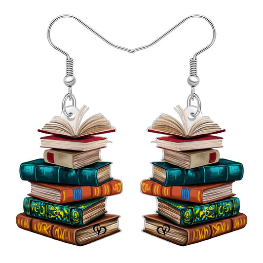 Pendientes Libros Acrílico – El Detalle Ideal para Amantes de la Lectura