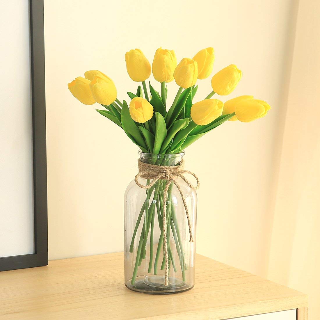 Tulipanes realistas – Ramo artificial con toque natural