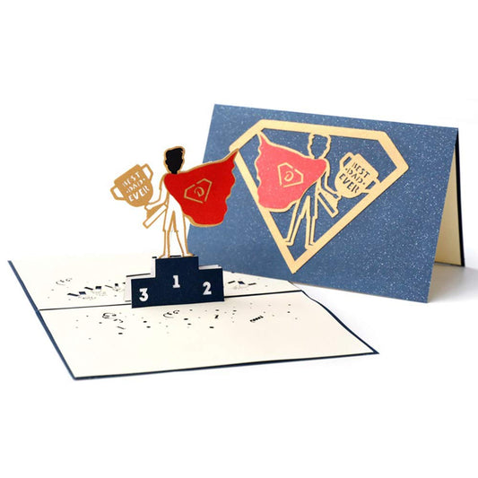 Mi héroe favorito – Tarjeta 3D para padres campeones