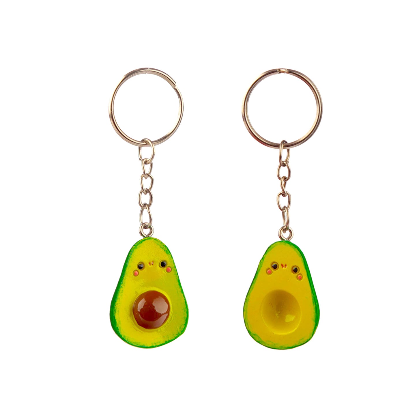 Beequ Llaveros Originales para Mujer y Hombre con Diseño de Aguacate. Llavero Divertido para Parejas ideas de Regalos Originales para Mujer. Set de 2 Llaveros para Regalo