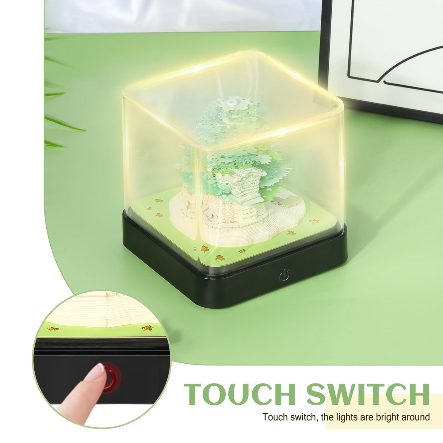 Calendario 3D Templo Sakura 2026 – Escultura de Papel Iluminada