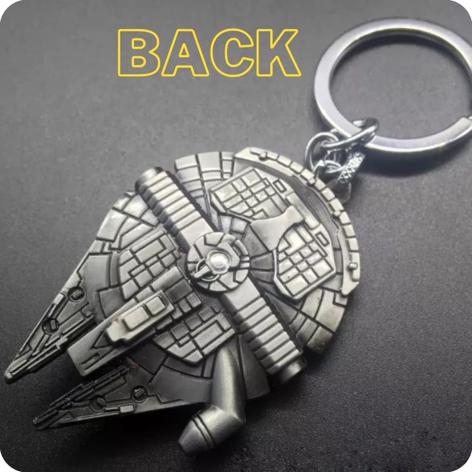 WOO LANDO Llavero de metal con anillo para fans de la saga de Star Wars, Milenio, M