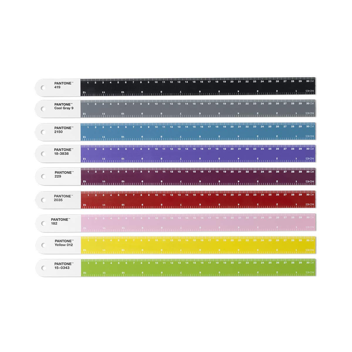 Copenhagen Design Pantone Ruler Steel 30 cm-Rosa Claro, Acero aleado, Talla única