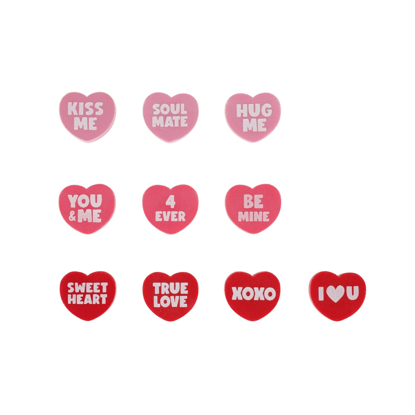Legami - Mini dispensador de gomas para borrar, Love Dispenser, 15 gomas, goma en forma de corazón, dimensiones 9 x 22 x 0,5 cm