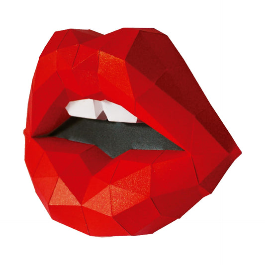 Beso de papel – Origami 3D de labios rojos