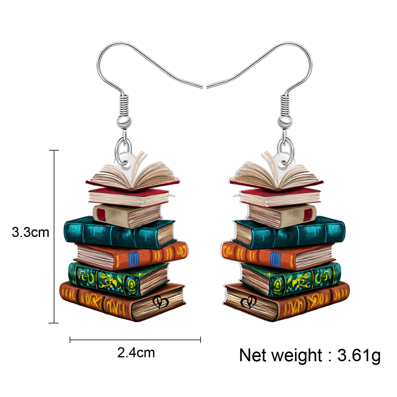 Pendientes Libros Acrílico – El Detalle Ideal para Amantes de la Lectura