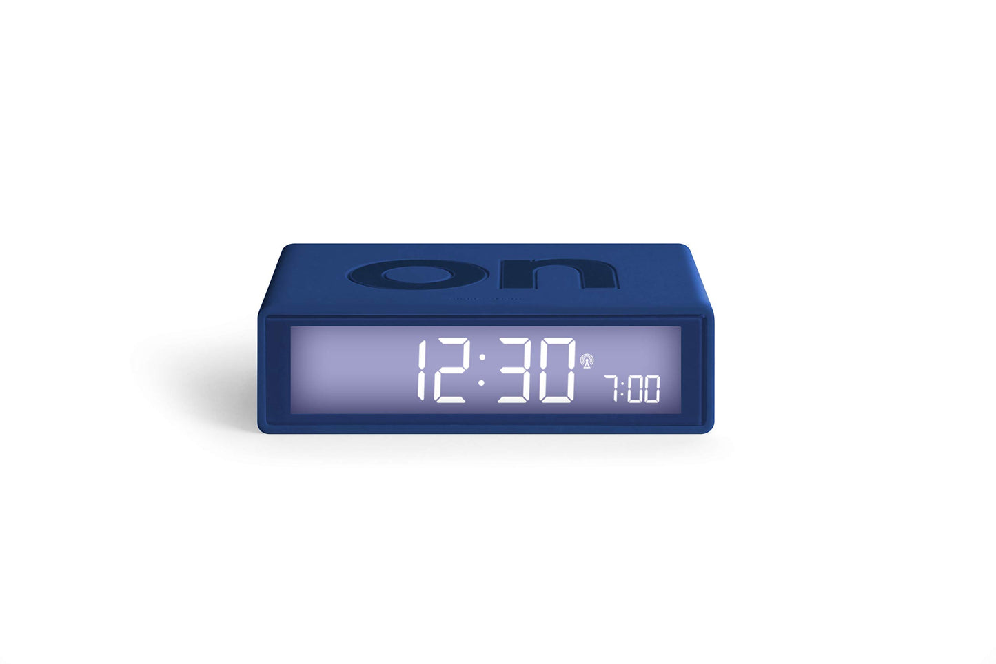 Lexon Flip+ - Reloj Despertador con Pantalla LCD (Goma), Color Azul Oscuro