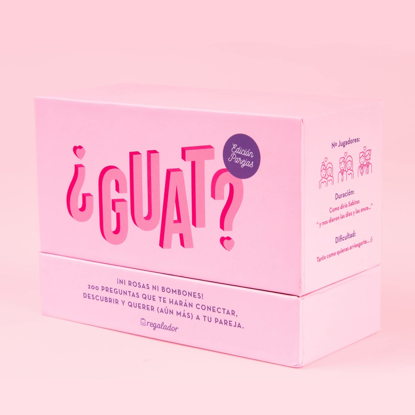 Regalador GUAT Parejas, El Juego de Preguntas para conectar con tu Pareja, para reír, reflexionar y conocerse, Si Tienes Cara de ¿GUAT? con la Pregunta, ¡esperad a oir la Respuesta!