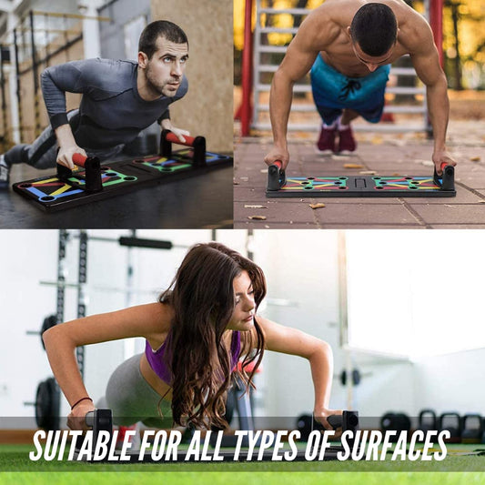 Tabla de flexiones – Entrena pecho, espalda y tríceps con guía