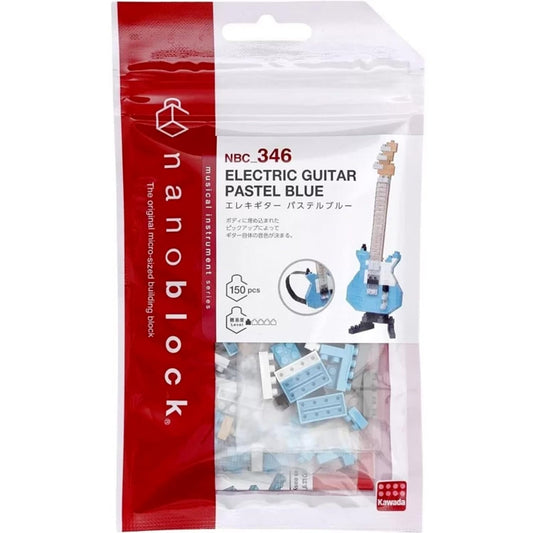 Guitarra eléctrica azul Nanoblock – Rock en versión pixelada y de bolsillo