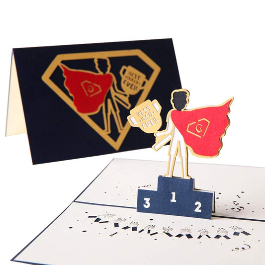 Mi héroe favorito – Tarjeta 3D para padres campeones