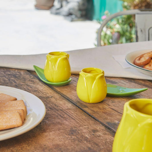 Café tulip – Set de tazas con forma de tulipán