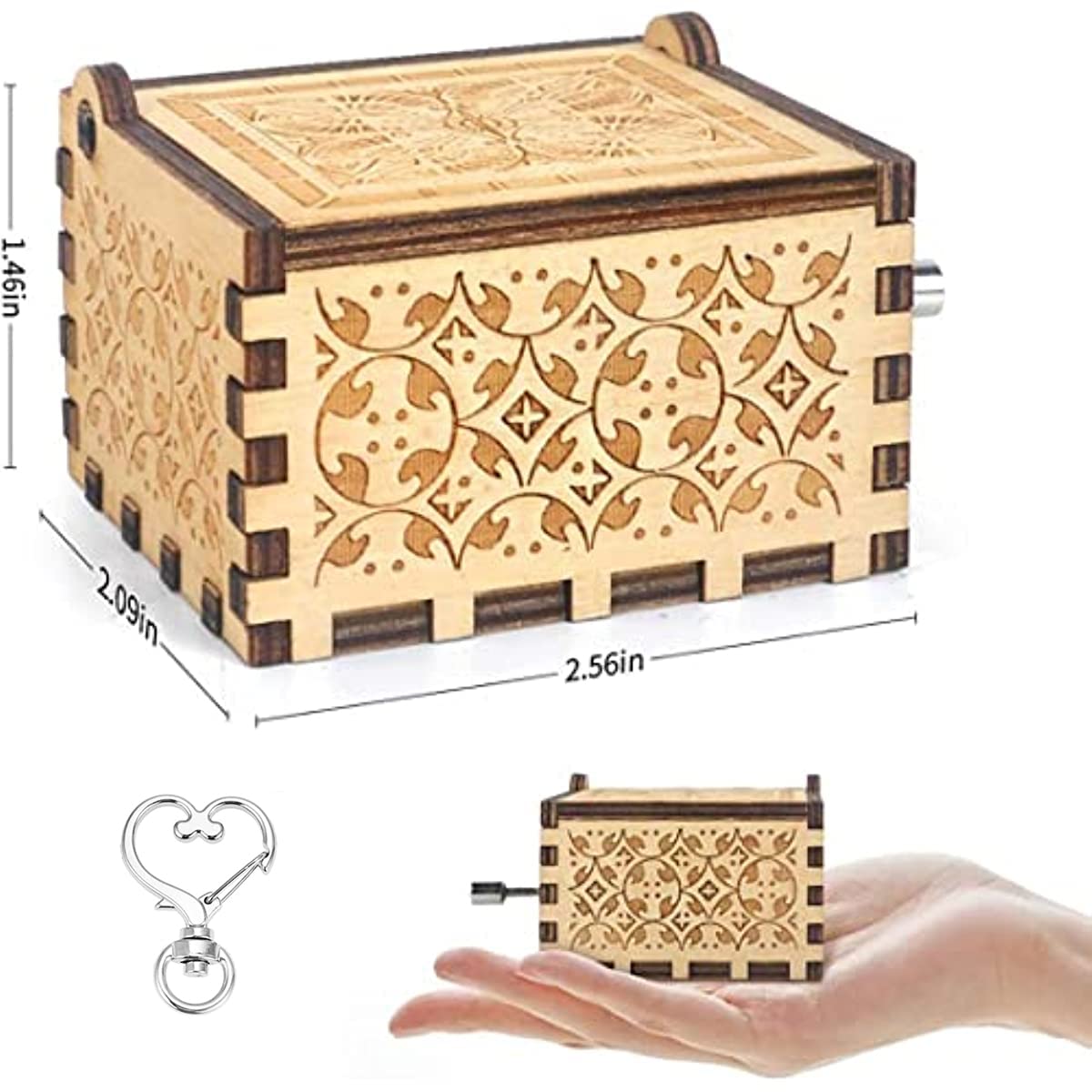 Cuzit The Legend of Zelda Movie Theme Antique Carved Music Box Hand Crank Wooden Musical Box Toy