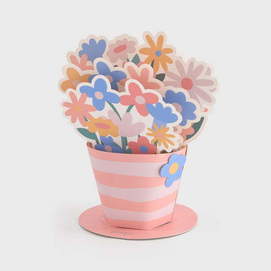 Mr.Wonderful - Postal ramo de flores - You deserve an entire garden. Mum, I love you! - Postal en 3 dimensiones que simula un ramo de flores - Regalo Día de la Madre
