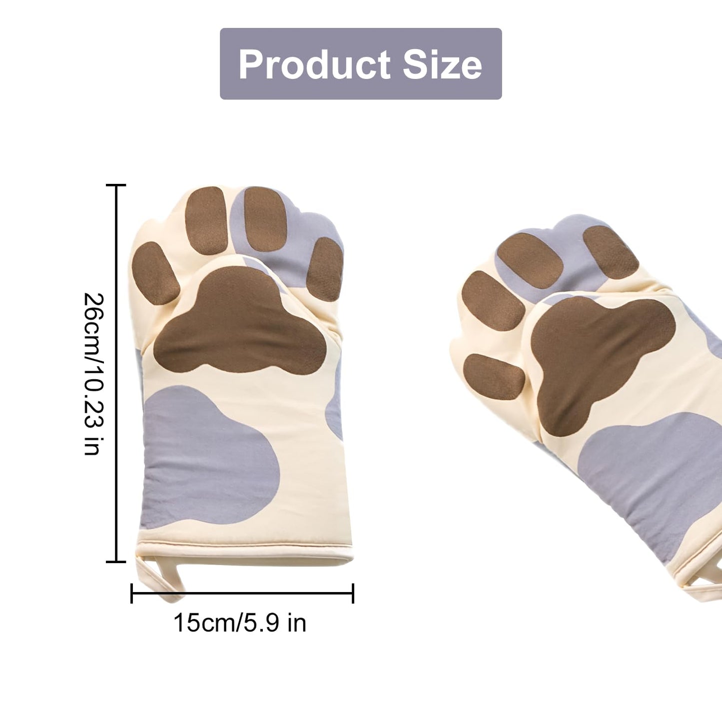 Guantes de horno huella de gato – Protección con garra y ternura