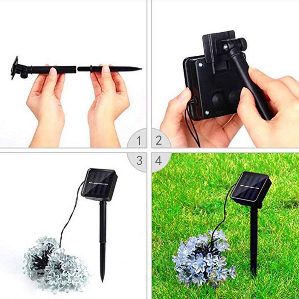 Guirnalda Solar Flores LED – Primavera Eterna para tus Noches