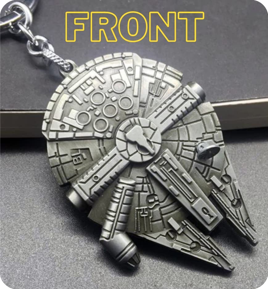 WOO LANDO Llavero de metal con anillo para fans de la saga de Star Wars, Milenio, M