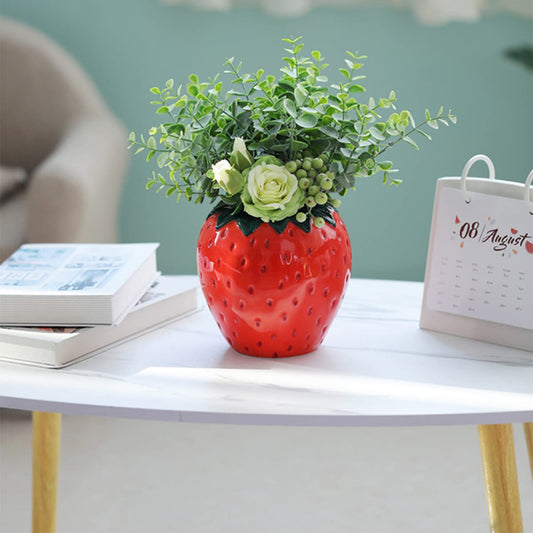 Florero fresa – Un toque dulce y decorativo para tu salón