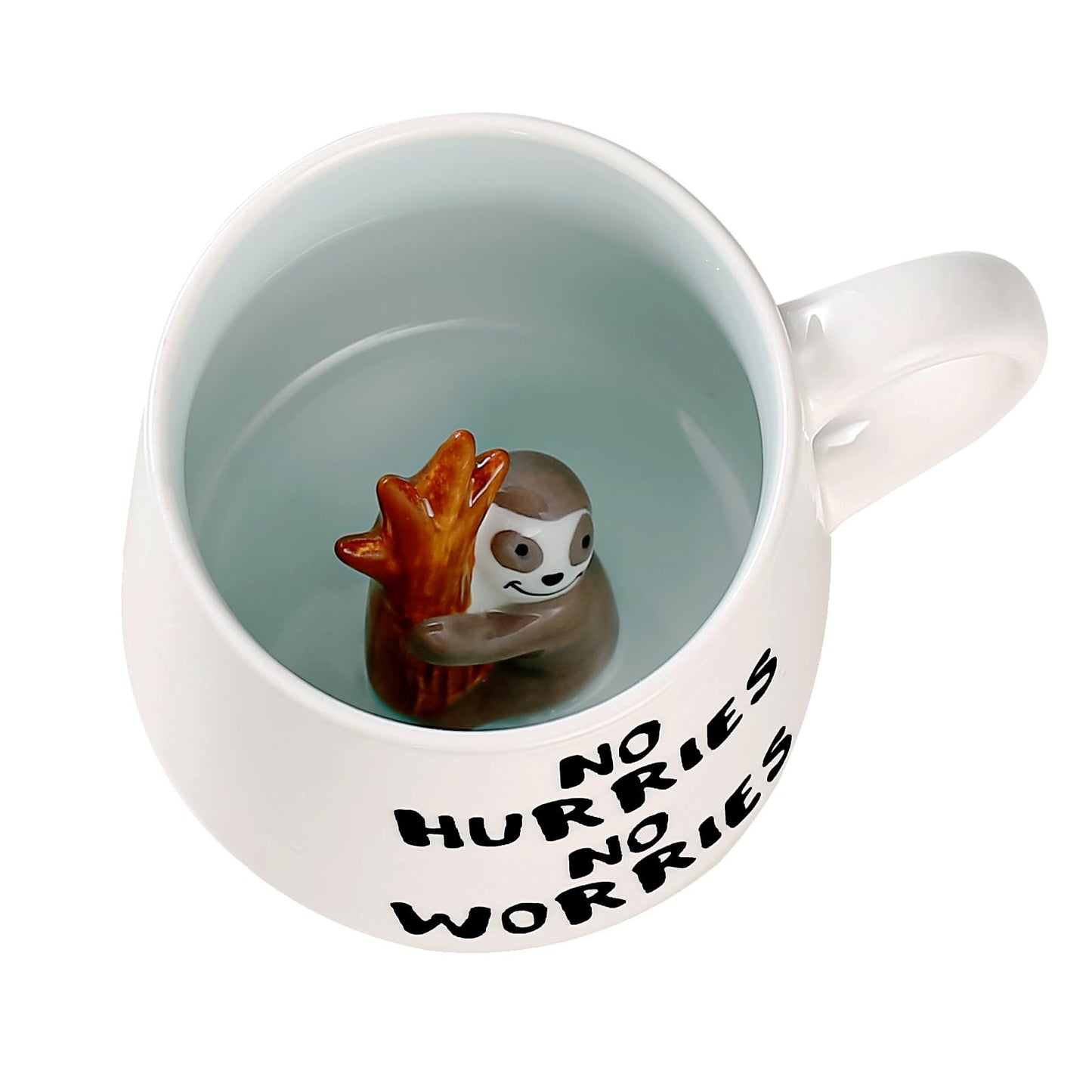 Bonita taza de café, tazas de cerámica de té con leche de perezoso Kawaii, taza de mañana de animales 3D, regalo para chocolate caliente, bebida, bodas, día de la madre para niñas, mujeres y niños