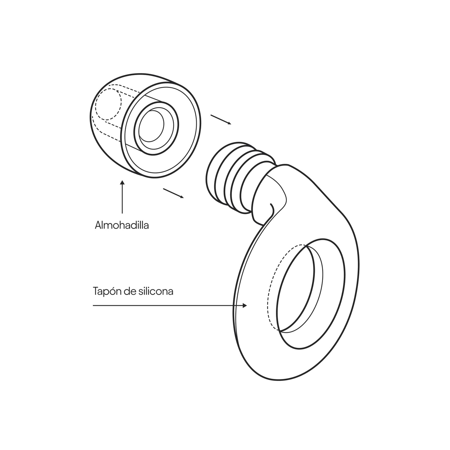 Loop Quiet Tapones para la reducción del ruido - Protección auditiva reutilizable de silicona, para dormir y combatir la sensibilidad al ruido - 8 almohadillas en XS/S/M/L - SNR 24dB & NRR 14