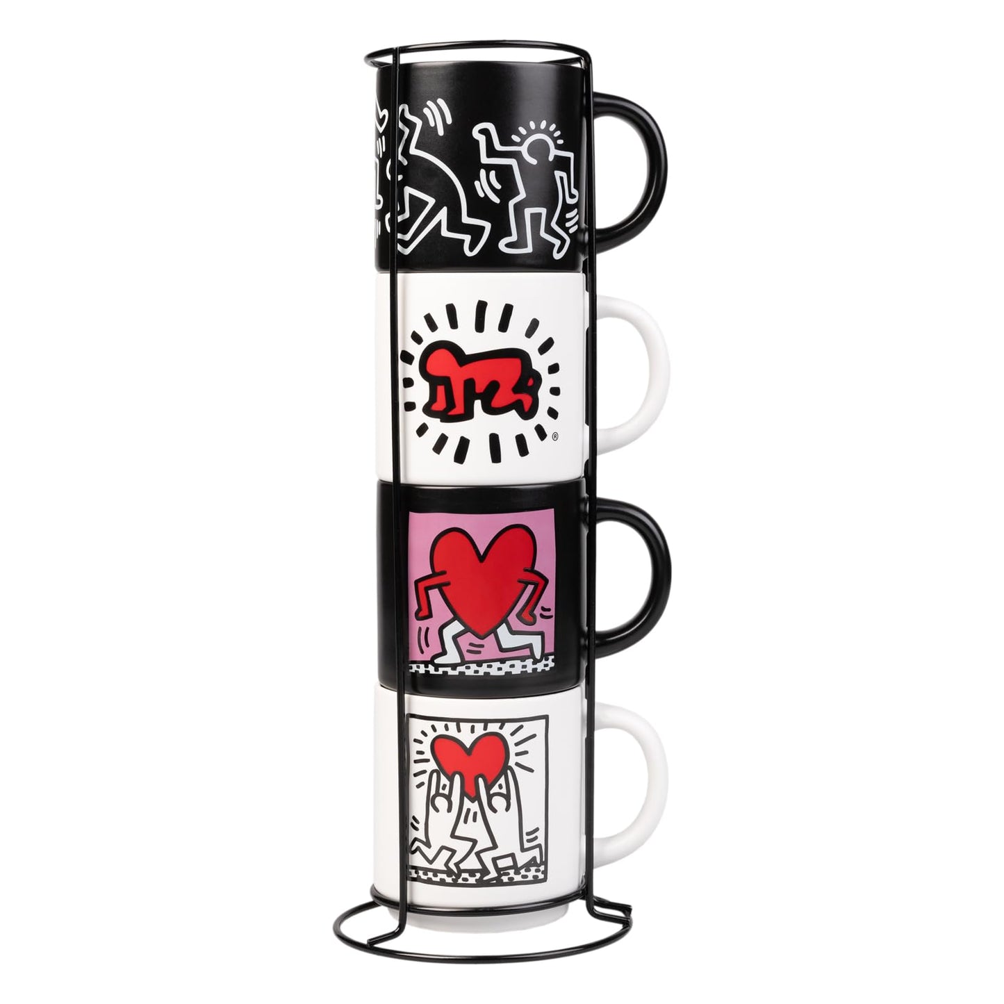 Set 4 Tazas Keith Haring – Arte Pop Urbano en tu Desayuno