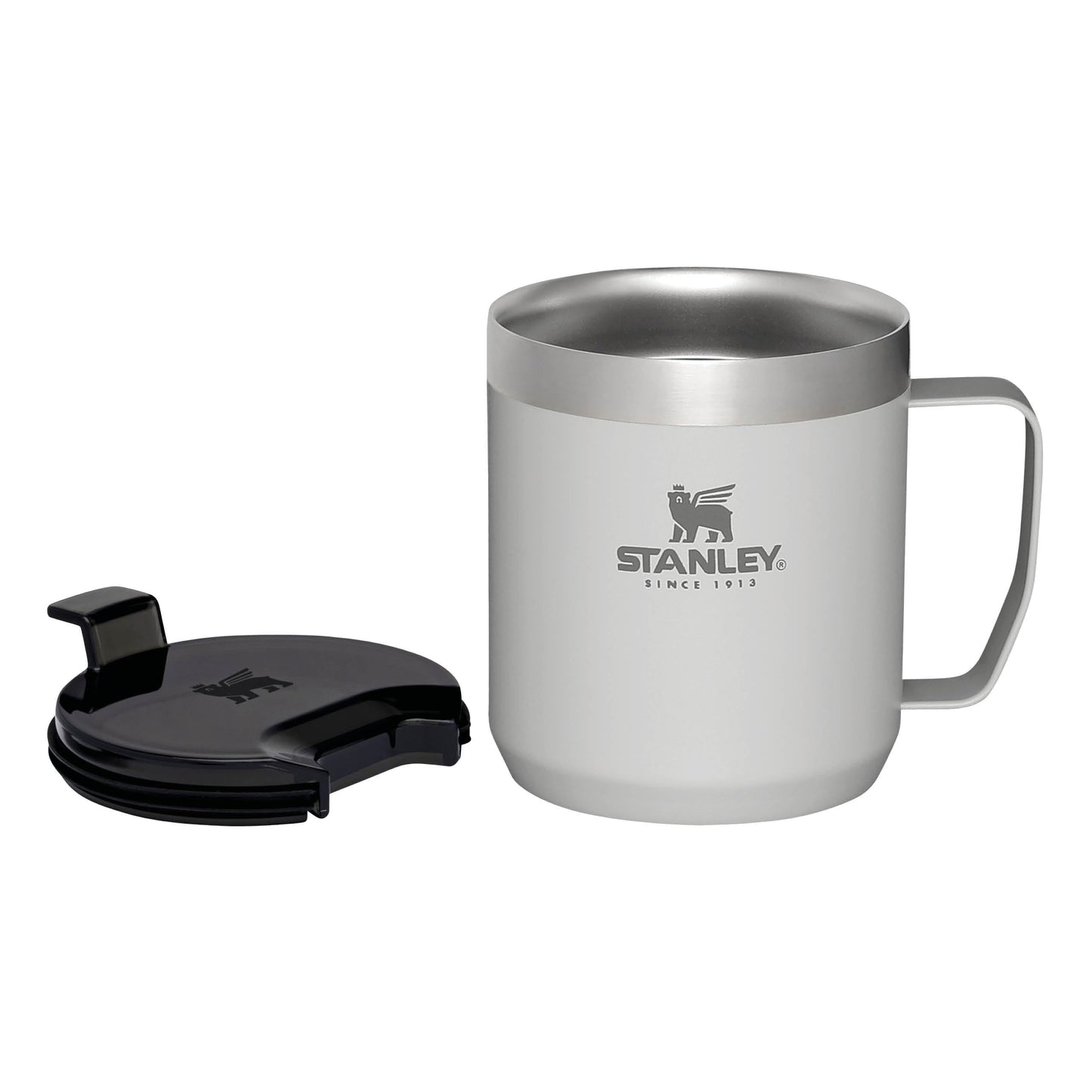 Stanley Classic Legendary Camp Mug Termo Café 0.35L Ash - Aislamiento al Vacío de Doble Pared - Vaso Termico Café de Acero Inoxidable - Taza Café Sin BPA - Apta Para Lavavajillas