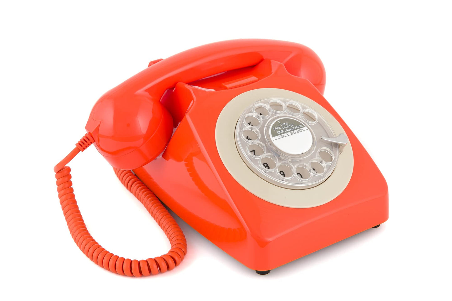 Teléfono fijo retro GPO 746 – Disco, espiral y timbre con nostalgia