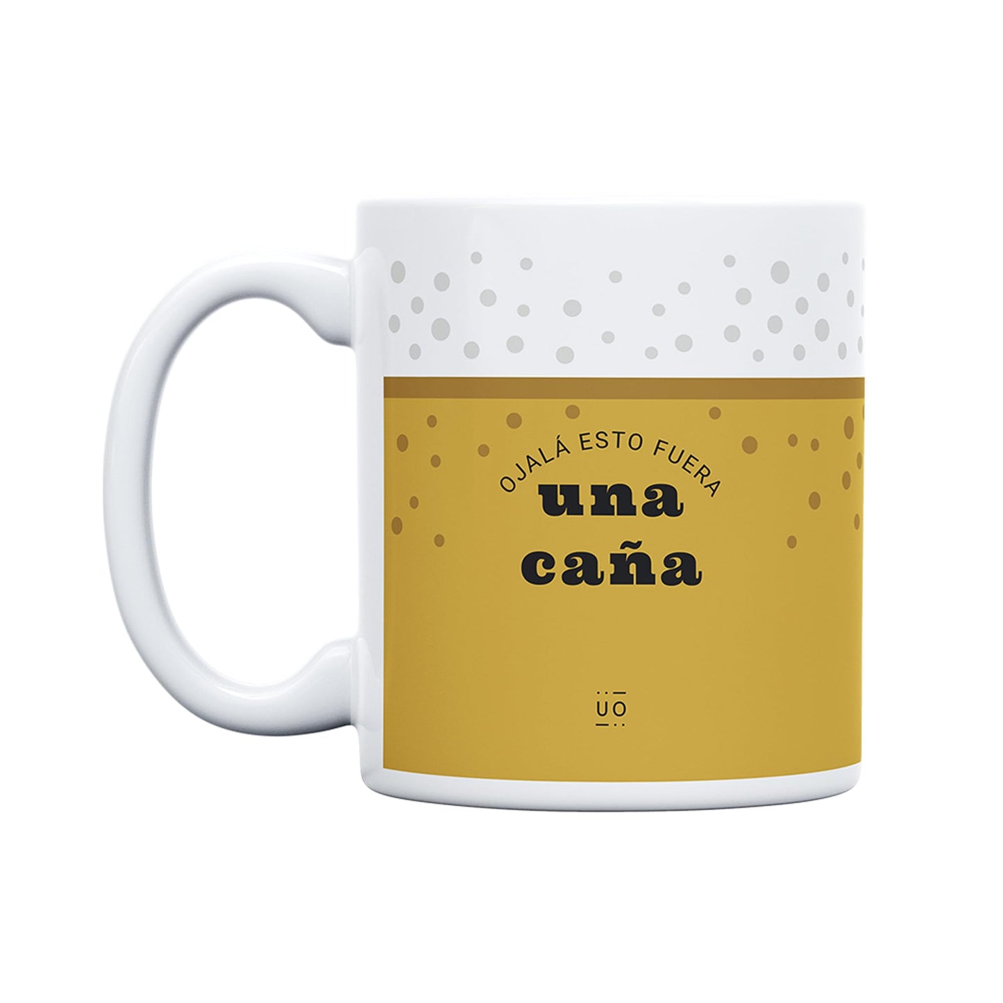 UO Taza de regalo con mensaje Ojalá esto fuera una caña, regalo para amigas, regalo para amigos, regalo original de Navidad, regalo amigo invisible original, 350 ml, Cerámica