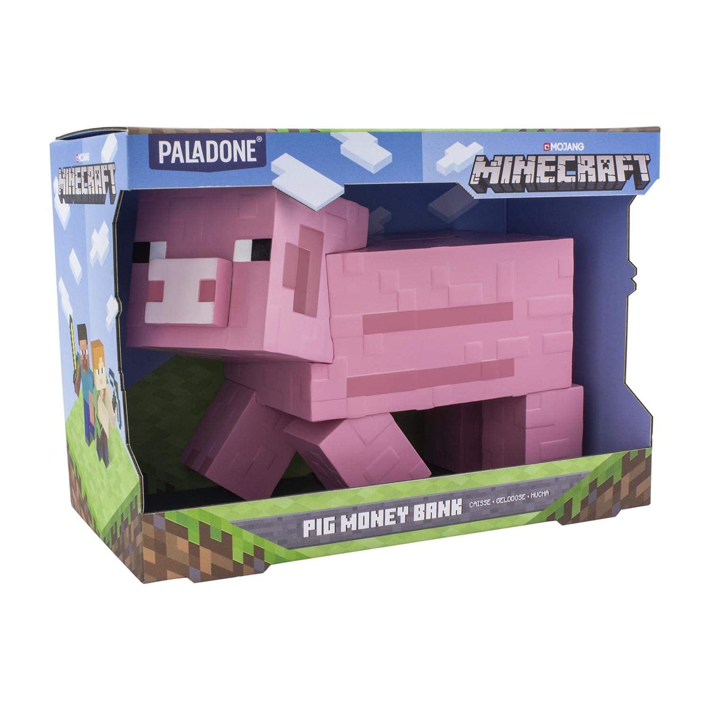 Paladone PP6590MCF Minecraft Pig - Hucha (19 cm, con Licencia Oficial), Color Rosa