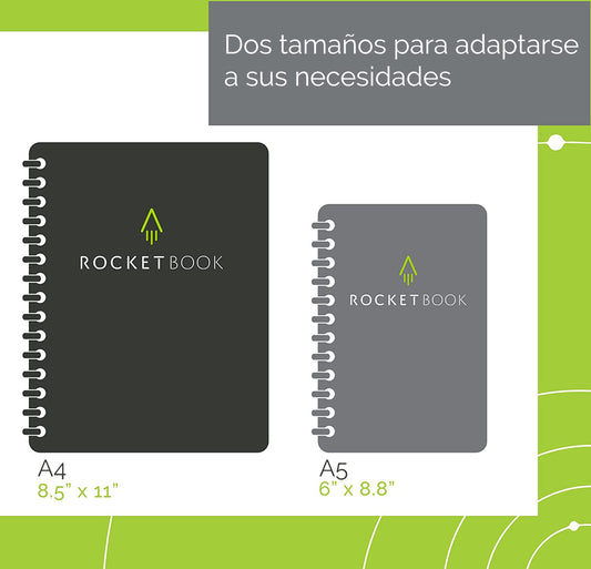 Cuaderno inteligente Rocketbook – Escribe, escanea, borra, repite