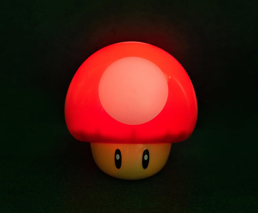 Mini lámpara Champiñón Mario – Cambia de color y sube de nivel
