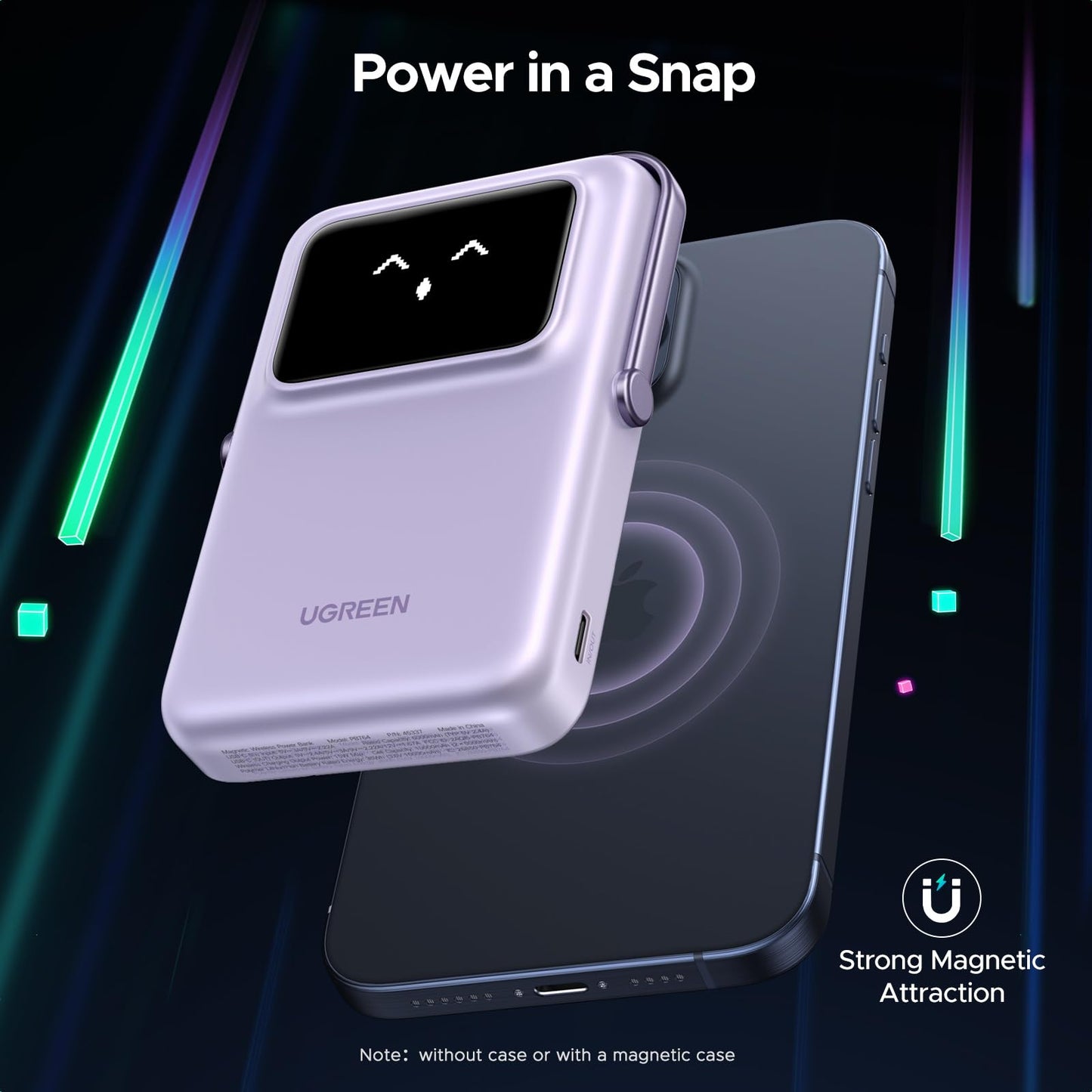 Power Bank magnético 10.000 mAh – Energía portátil con sonrisa y soporte