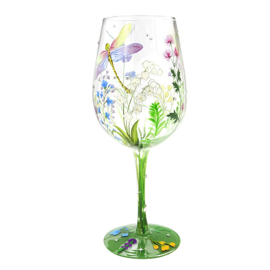 Copa de vino libélulas – Alas que brindan en cristal