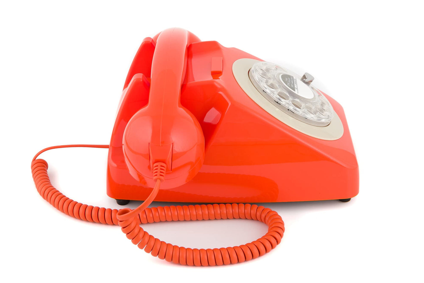 Teléfono fijo retro GPO 746 – Disco, espiral y timbre con nostalgia