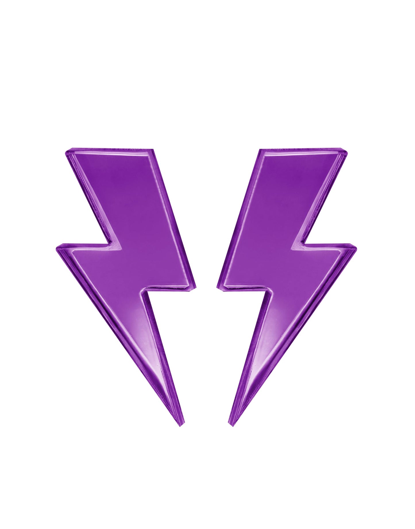 Pendientes Rayo Morado – Energía pura para tus orejas