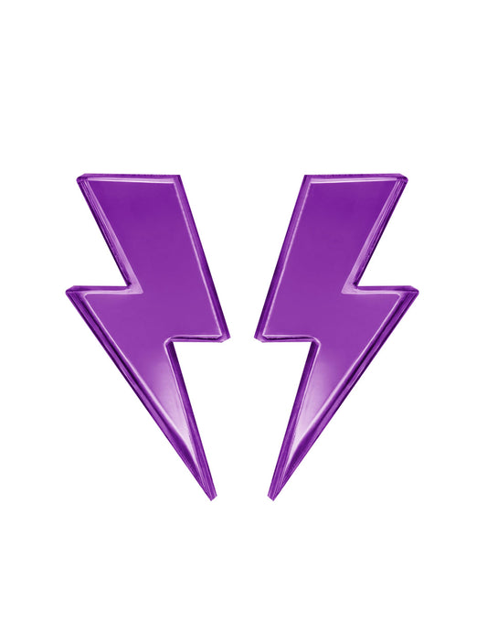 Pendientes Rayo Morado – Energía pura para tus orejas
