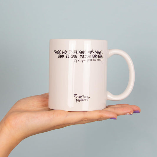 Pedrita Parker Taza desayuno para Profes - Enseñar, Inspirar, Educar - Taza cerámica de 33cl