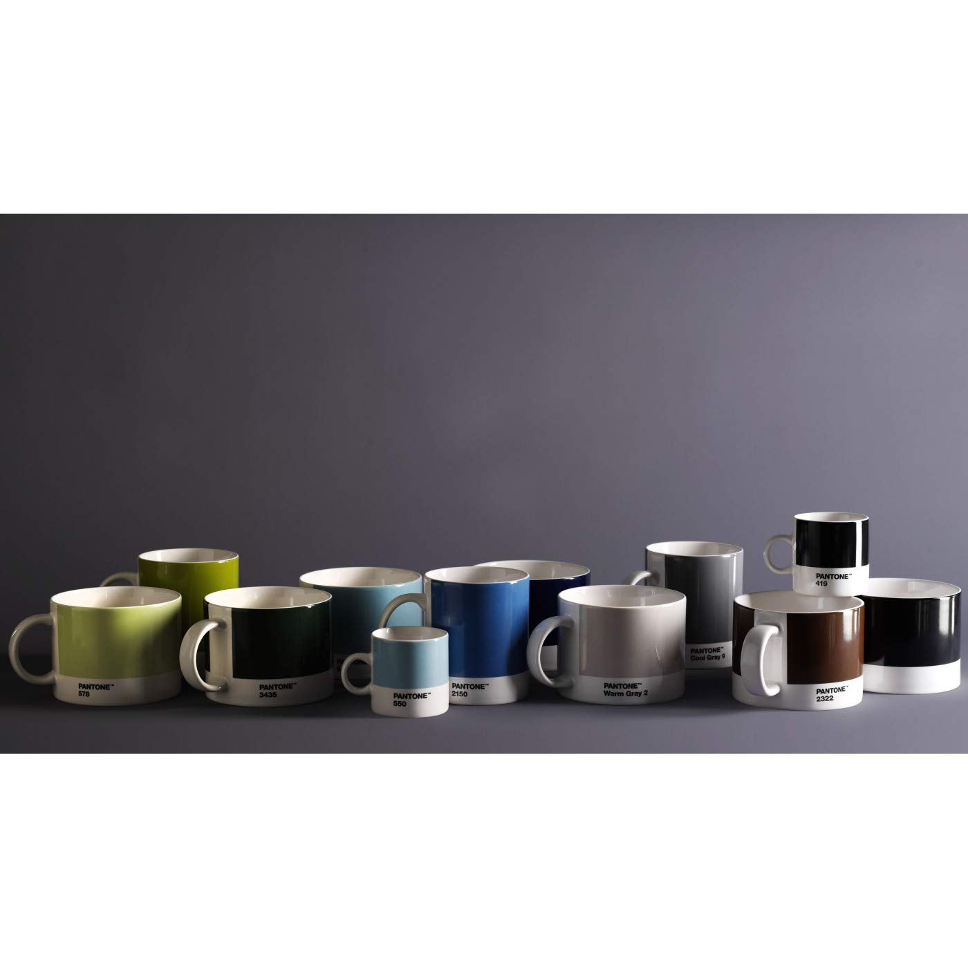 Copenhagen design Pantone Mug, Coffee/Tea Cup, Fine China (Ceramic), 375 ml, Dark Blue, 289 C, Porcelana, 1 Unidad (Paquete de 1)