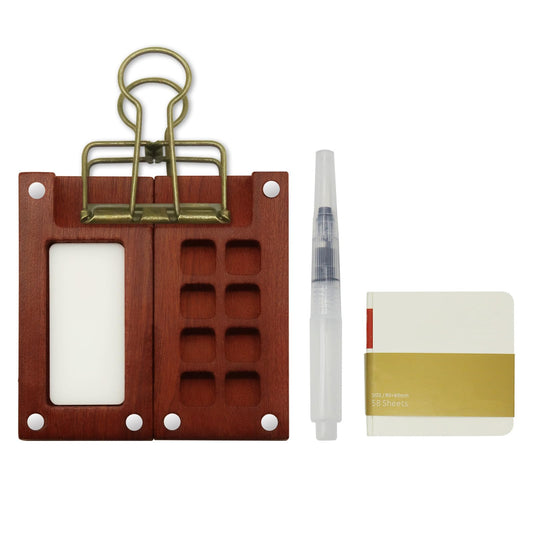 Kit Acuarela de Bolsillo – Pinta Donde Quieras con esta Mini Paleta de Madera