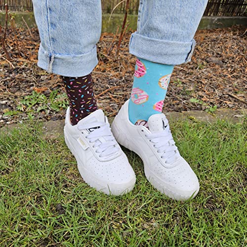 soxo Donut Calcetines Mujer Divertidos Algodon Socks Regalos Originales Regalo Colores 35-40 Azul 1 Par