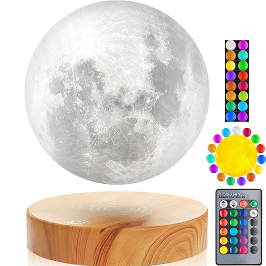 Lámpara lunar flotante – La luna levita sobre tu mesa