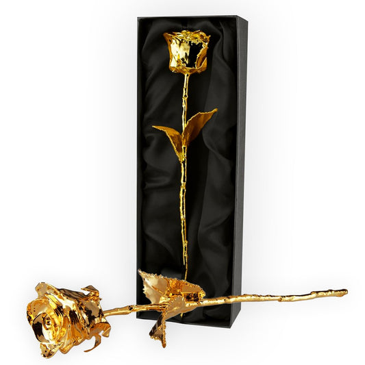 Rosa bañada en oro 24K – Belleza eterna en caja de regalo