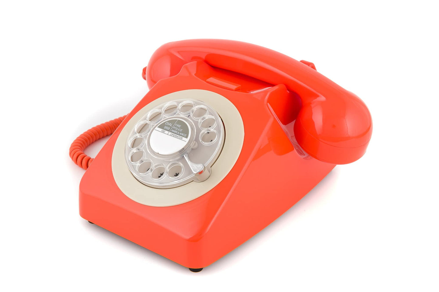 Teléfono fijo retro GPO 746 – Disco, espiral y timbre con nostalgia